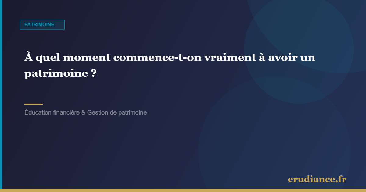 À quel moment commence t on vraiment à avoir un pa