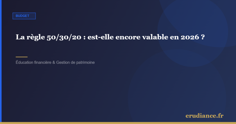 La règle 50/30/20 : est elle encore valable en 202