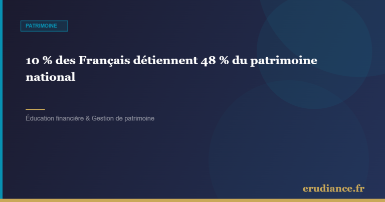10 % des Français détiennent 48 % du patrimoine na