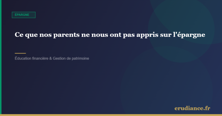 Ce que nos parents ne nous ont pas appris sur l'ép