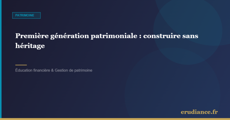 Première génération patrimoniale : construire sans